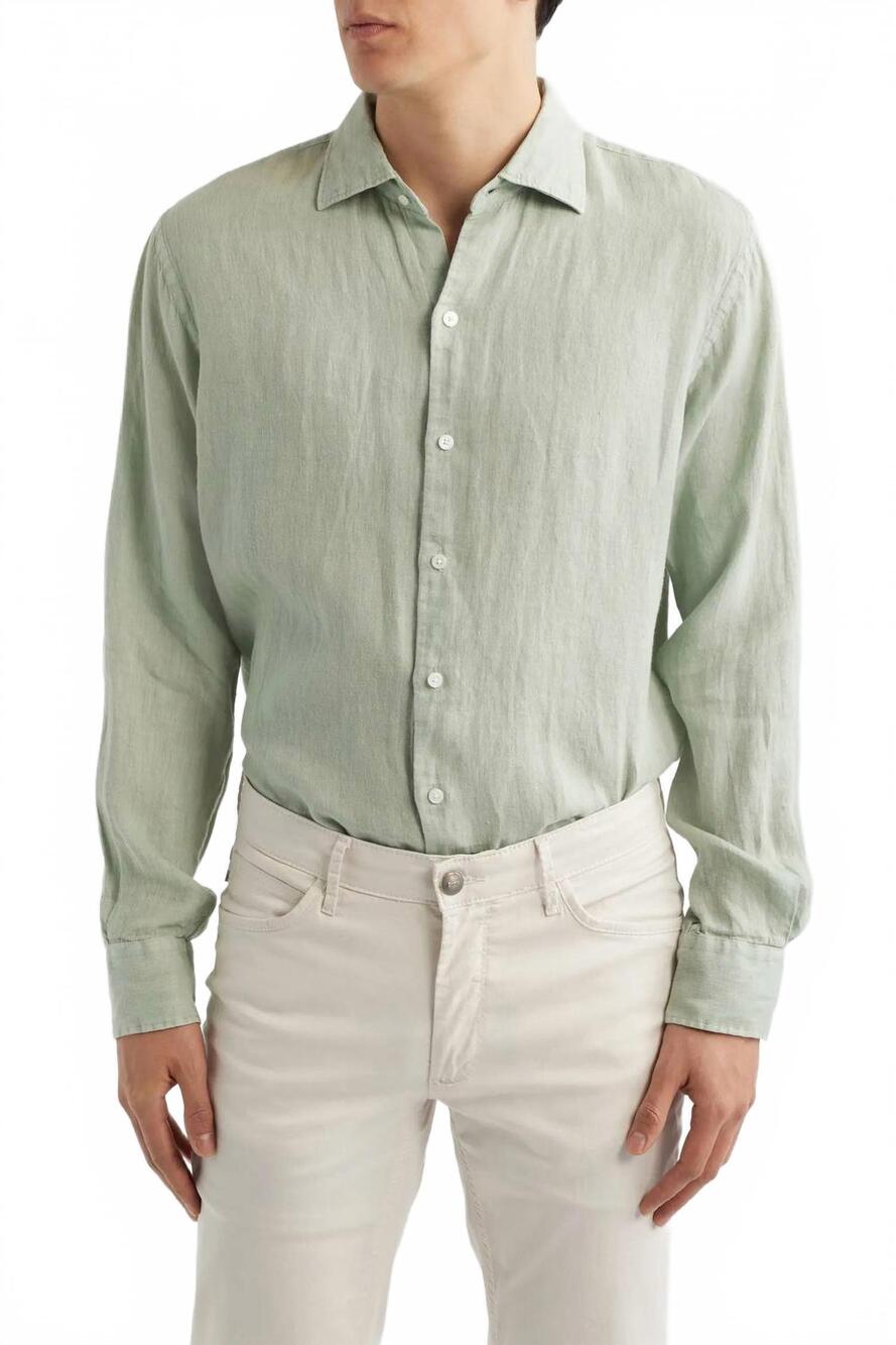 NEW PETER MILLAR shoreside linen sport shirt in grandview
